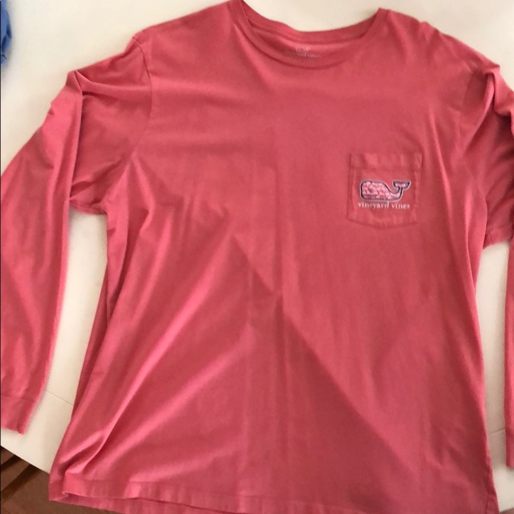 Vineyard vines long sleeve pink shirt